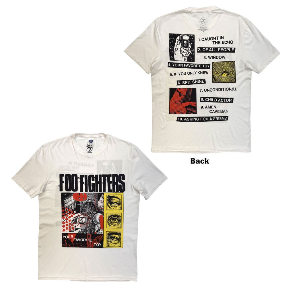 Foo Fighters - Your Favourite Toy Tracklist Heren Tshirt - Wit